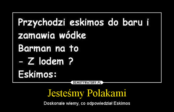 Jesteśmy Polakami – Doskonale wiemy, co odpowiedział Eskimos 