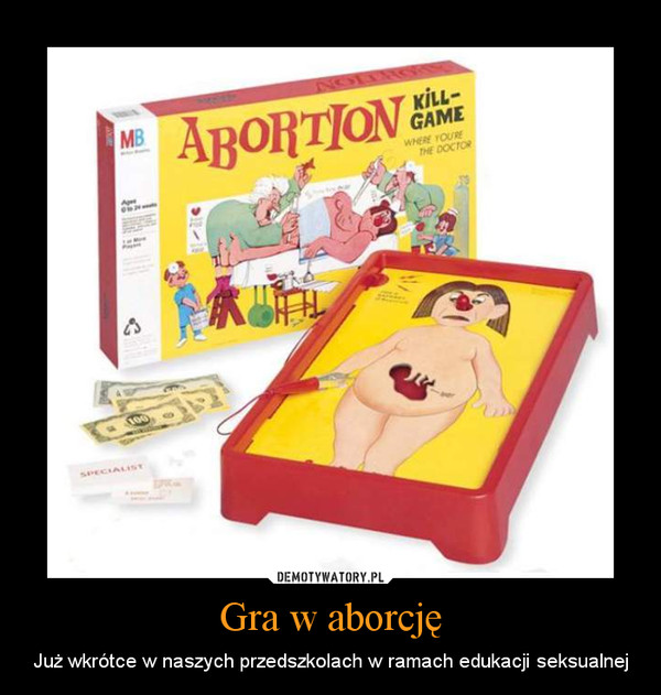 Gra w aborcję – Już wkrótce w naszych przedszkolach w ramach edukacji seksualnej 
