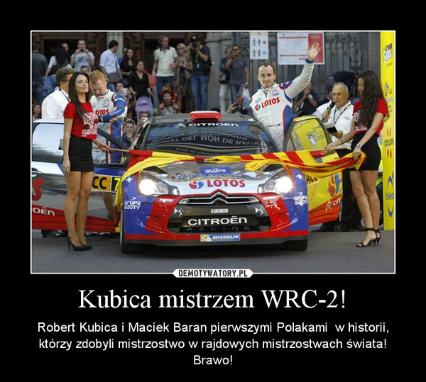 Kubica mistrzem WRC-2!
