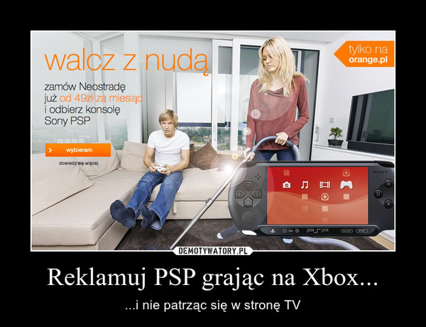 Reklamuj PSP grając na Xbox...