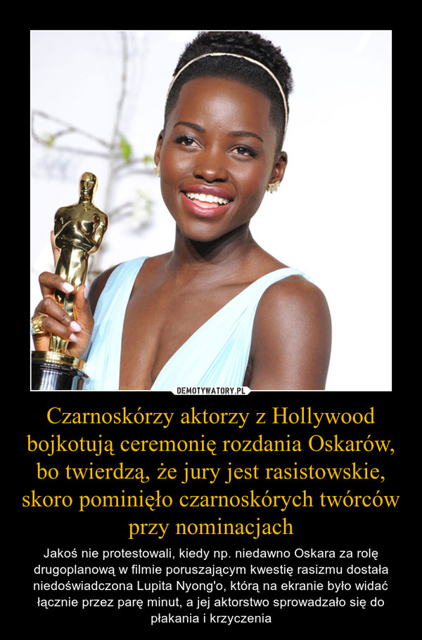 Czarnoskórzy aktorzy z Hollywood bojkotują ceremonię rozdania Oskarów, bo twierdzą, że jury jest rasistowskie, skoro pominięło czarnoskórych twórców przy nominacjach