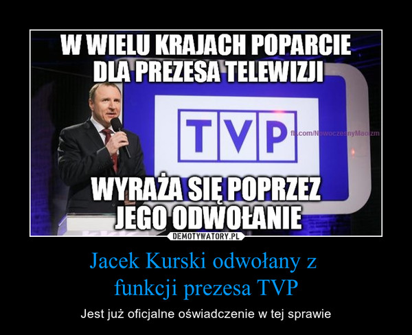 Jacek Kurski odwołany z funkcji prezesa TVP – Jest już oficjalne oświadczenie w tej sprawie 