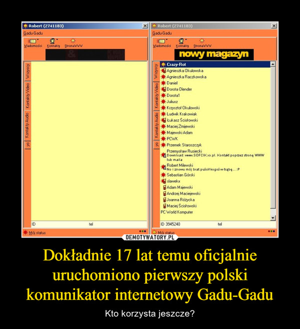 Dokładnie 17 lat temu oficjalnie uruchomiono pierwszy polski komunikator internetowy Gadu-Gadu – Kto korzysta jeszcze? 