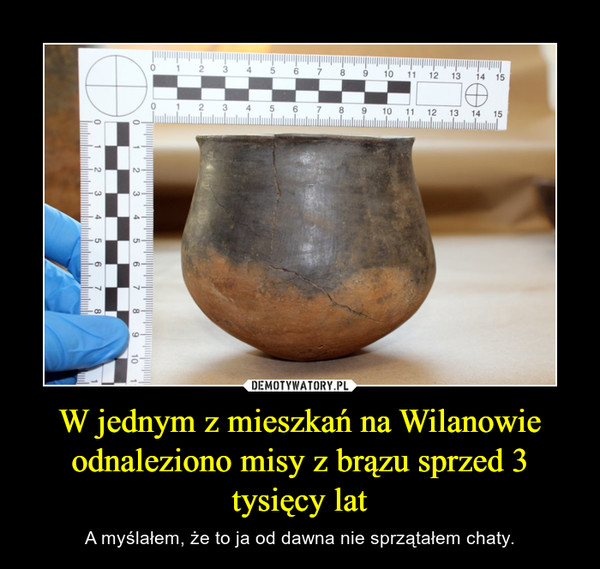 W jednym z mieszkań na Wilanowie odnaleziono misy z brązu sprzed 3 tysięcy lat – A myślałem, że to ja od dawna nie sprzątałem chaty. 