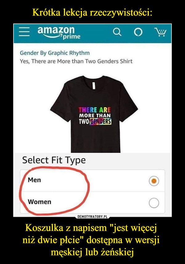 Koszulka z napisem "jest więcej niż dwie płcie" dostępna w wersji męskiej lub żeńskiej –  Gender By Graphic Rhythm Yes, There are More than Two Genders Shirt 
