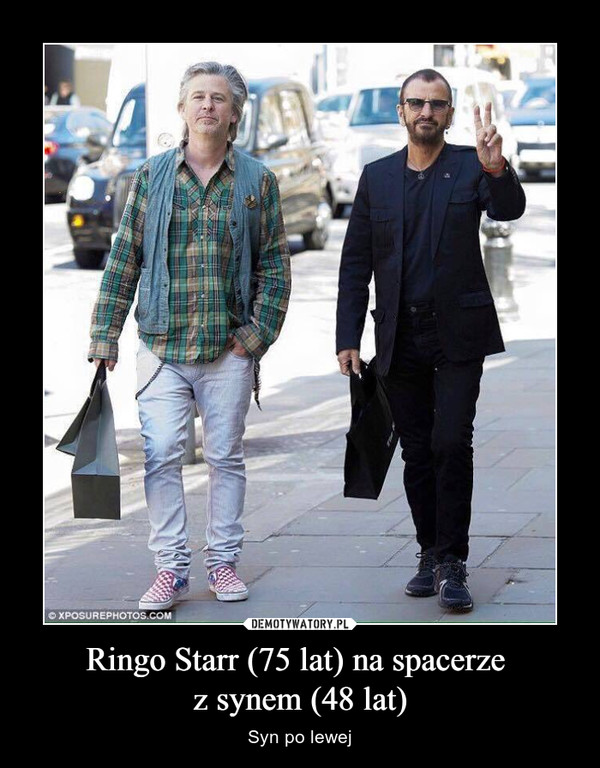 Ringo Starr (75 lat) na spacerze z synem (48 lat) – Syn po lewej 