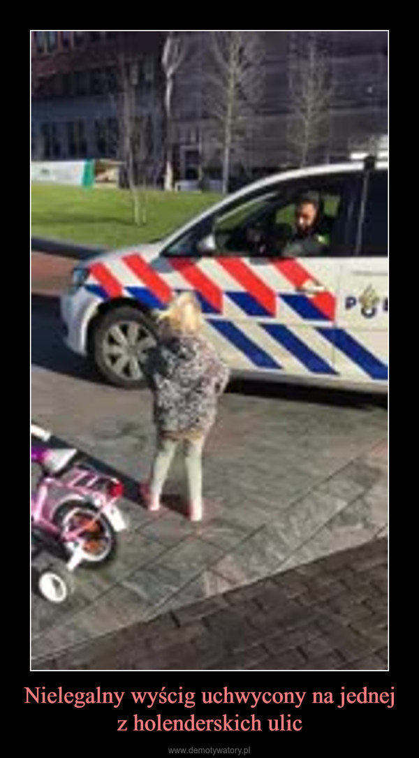 Nielegalny wyścig uchwycony na jednej z holenderskich ulic –  