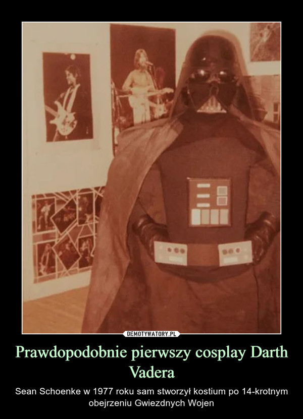 Prawdopodobnie pierwszy cosplay Darth Vadera