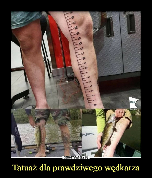 Tatuaż dla prawdziwego wędkarza