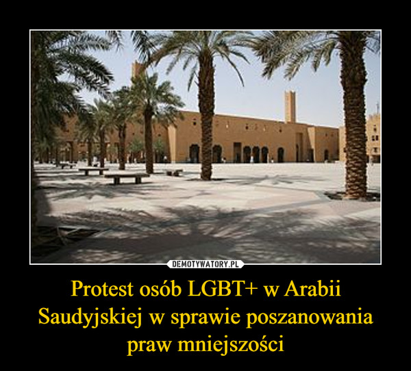 Protest osób LGBT+ w Arabii Saudyjskiej w sprawie poszanowania praw mniejszości –  