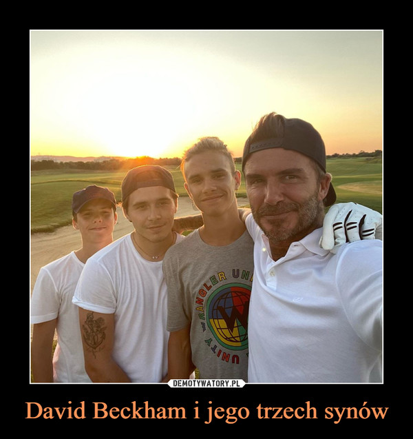 David Beckham i jego trzech synów –  