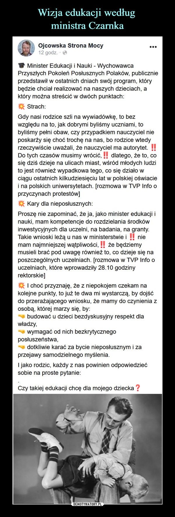 Wizja edukacji według 
ministra Czarnka