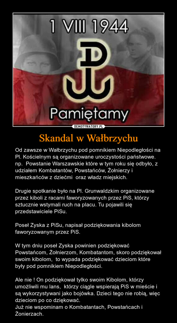 Skandal w Wałbrzychu
