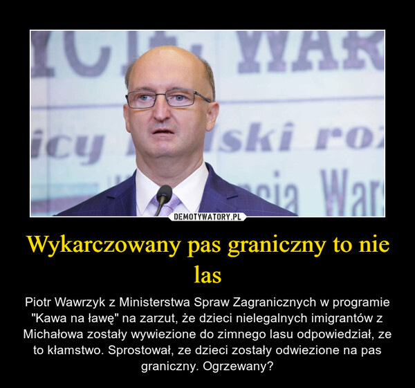 Wykarczowany pas graniczny to nie las – Demotywatory.pl