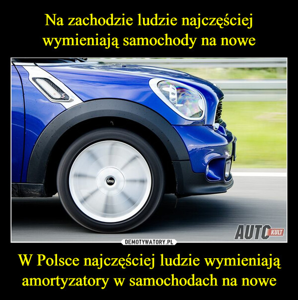 W Polsce najczęściej ludzie wymieniają amortyzatory w samochodach na nowe –  