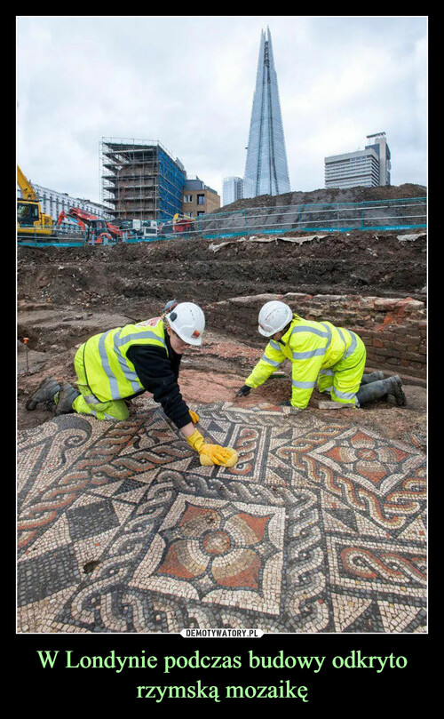 W Londynie podczas budowy odkryto rzymską mozaikę