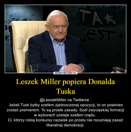 Leszek Miller popiera Donalda Tuska