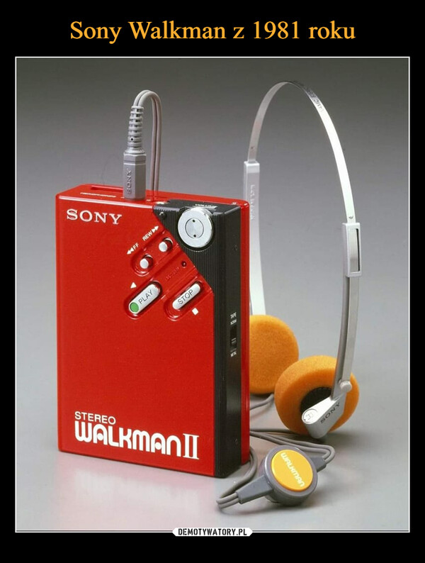 Sony Walkman z 1981 roku