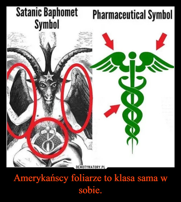 Amerykańscy foliarze to klasa sama w sobie. –  SOLVESatanic Baphomet Pharmaceutical SymbolSymbol