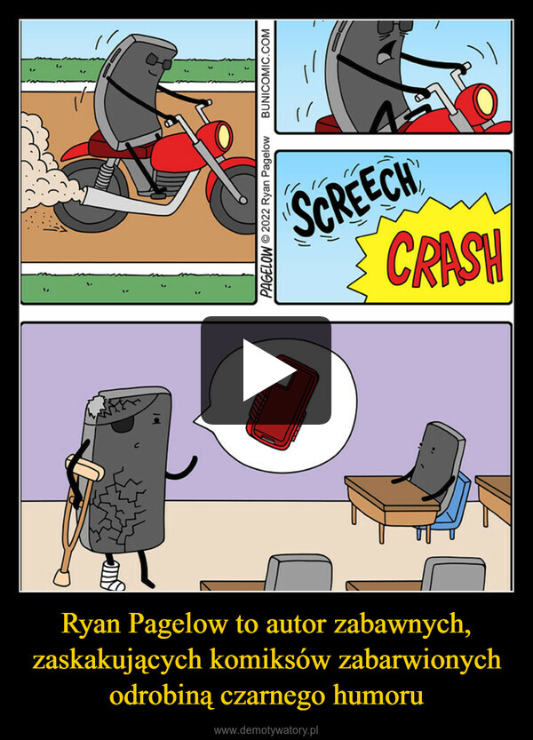 Ryan Pagelow to autor zabawnych, zaskakujących komiksów zabarwionych odrobiną czarnego humoru –  STIC·)PAGELOW © 2022 Ryan Pagelow BUNICOMIC.COMFREE2CH