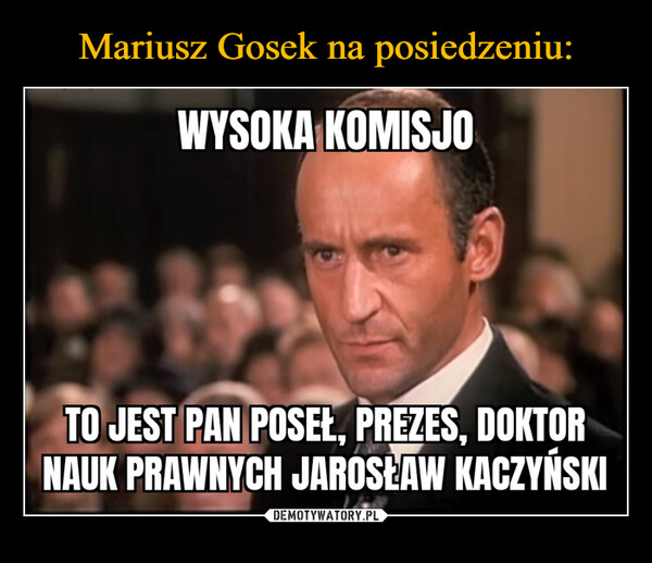 Mariusz Gosek na posiedzeniu: